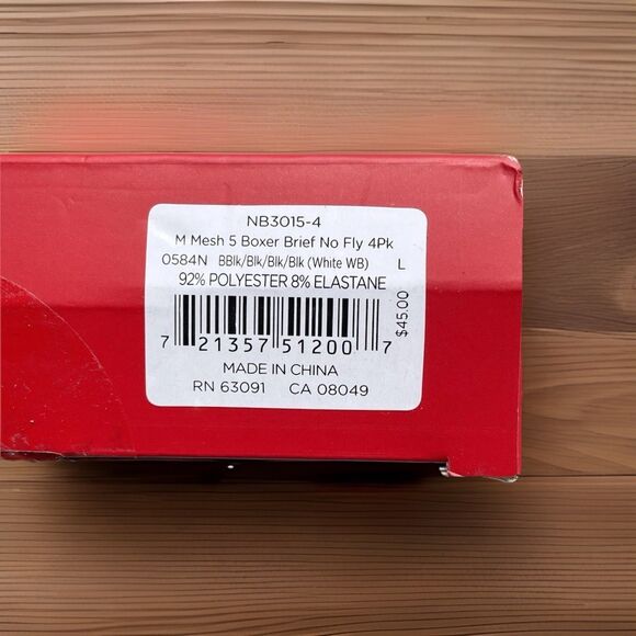 New Balance Men’s 4-Pack Performance Athletic Mesh Boxer Briefs Size Large 36-38 - Picture 6 of 7